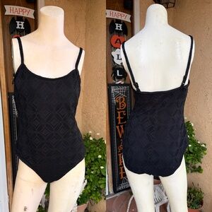 Catalina One Piece Black Swimsuit LARGE